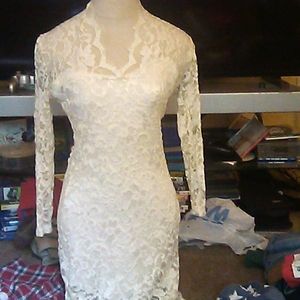 Asos lace  cream dress 6